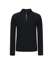M WIND BLOCK HALF ZIP-UP PULLOVER_BK