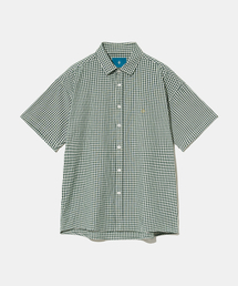 Diamond Layla（ダイアモンドレイラ）の「Gingham Check 1/2 shirt S143  Green（シャツ/ブラウス）」