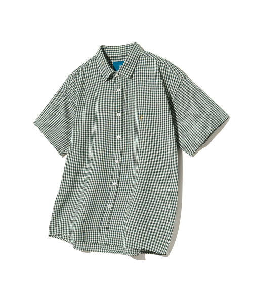Diamond Layla（ダイアモンドレイラ）の「Gingham Check 1/2 shirt S143  Green（シャツ/ブラウス・レディース・その他・LARGE/MEDIUM/SMALL/X-LARGE）」の3枚目の写真