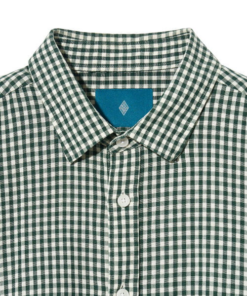 Diamond Layla（ダイアモンドレイラ）の「Gingham Check 1/2 shirt S143  Green（シャツ/ブラウス・レディース・その他・LARGE/MEDIUM/SMALL/X-LARGE）」の4枚目の写真