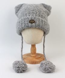 UNIVERSAL CHEMISTRY（ユニバーサルケミストリー）の「キャットグレー ボール ストリング ビーニー（ニットキャップ/ビーニー）」