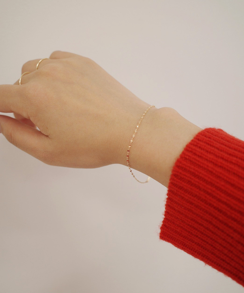 SLOBE IENA(スローブイエナ)の「《WEB限定/追加2》SLOBE エクレアチェーンブレスレット K10(ブレスレット・レディース・ゴールド・FREE)」の14枚目の写真