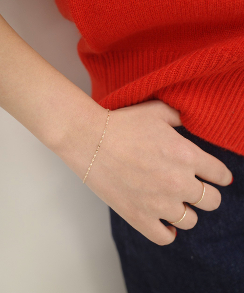 SLOBE IENA(スローブイエナ)の「《WEB限定/追加2》SLOBE エクレアチェーンブレスレット K10(ブレスレット・レディース・ゴールド・FREE)」の2枚目の写真