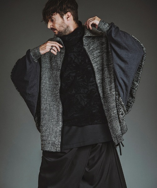 NO ID.（ノーアイディ）の「mlt5525-ﾚｲﾔｰﾄﾞﾀｰﾄﾙﾈｯｸBIG-PO プルオーバー(457006-391T)（その他トップス・メンズ・ホワイト/グレー/ブラック・ONE SIZE）」の7枚目の写真