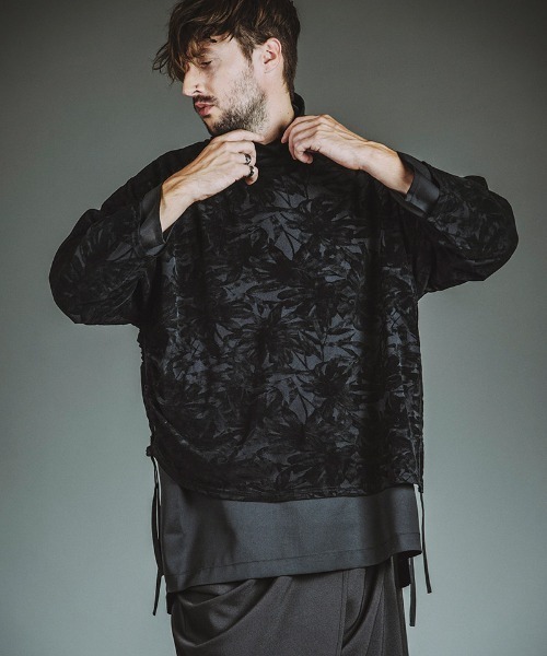 NO ID.（ノーアイディ）の「mlt5525-ﾚｲﾔｰﾄﾞﾀｰﾄﾙﾈｯｸBIG-PO プルオーバー(457006-391T)（その他トップス・メンズ・ホワイト/グレー/ブラック・ONE SIZE）」の5枚目の写真