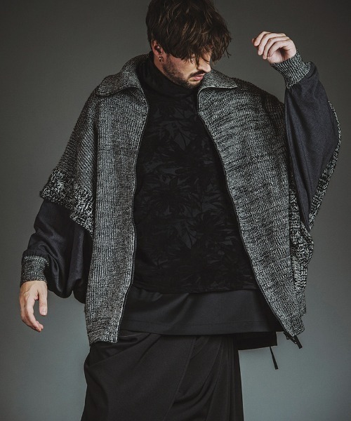 NO ID.（ノーアイディ）の「mlt5525-ﾚｲﾔｰﾄﾞﾀｰﾄﾙﾈｯｸBIG-PO プルオーバー(457006-391T)（その他トップス・メンズ・ホワイト/グレー/ブラック・ONE SIZE）」の8枚目の写真