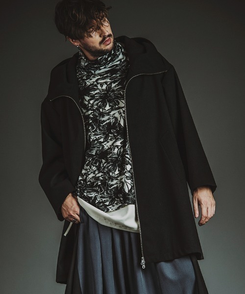 NO ID.（ノーアイディ）の「mlt5525-ﾚｲﾔｰﾄﾞﾀｰﾄﾙﾈｯｸBIG-PO プルオーバー(457006-391T)（その他トップス・メンズ・ホワイト/グレー/ブラック・ONE SIZE）」の13枚目の写真