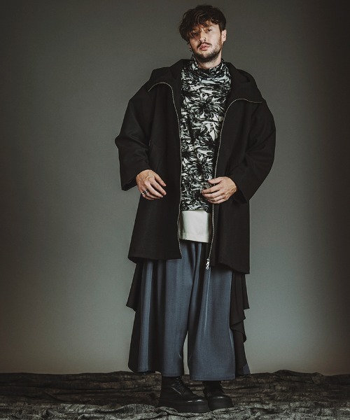 NO ID.（ノーアイディ）の「mlt5525-ﾚｲﾔｰﾄﾞﾀｰﾄﾙﾈｯｸBIG-PO プルオーバー(457006-391T)（その他トップス・メンズ・ホワイト/グレー/ブラック・ONE SIZE）」の14枚目の写真