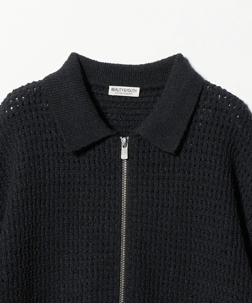 BEAUTY&YOUTH UNITED ARROWS（ビューティーアンドユースユナイテッドアローズ）の「ブークレ レース ジップ ポロジャケット ウォッシャブル（カーディガン/ボレロ・メンズ・ブラック/オリーブ・S/M/L/XL）」の12枚目の写真