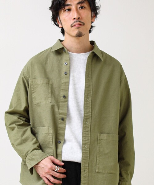 GLOSTER（グロスター）の「【ユーティリティシャツ】ダックポケットシャツ（シャツ/ブラウス・メンズ・ブラウン/オリーブ/チャコールグレー・M/S/L）」の3枚目の写真