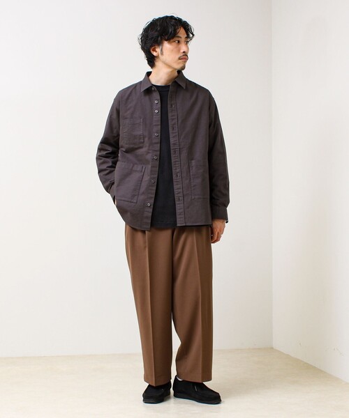 GLOSTER（グロスター）の「【ユーティリティシャツ】ダックポケットシャツ（シャツ/ブラウス・メンズ・ブラウン/オリーブ/チャコールグレー・M/S/L）」の4枚目の写真