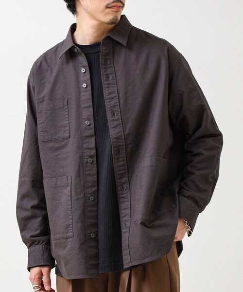 GLOSTER（グロスター）の「【ユーティリティシャツ】ダックポケットシャツ（シャツ/ブラウス・メンズ・ブラウン/オリーブ/チャコールグレー・M/S/L）」の5枚目の写真