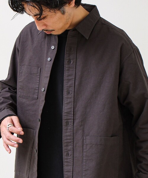 GLOSTER（グロスター）の「【ユーティリティシャツ】ダックポケットシャツ（シャツ/ブラウス・メンズ・ブラウン/オリーブ/チャコールグレー・M/S/L）」の10枚目の写真