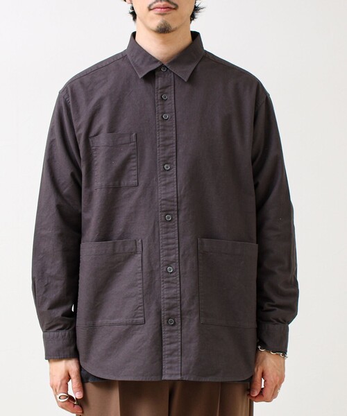 GLOSTER（グロスター）の「【ユーティリティシャツ】ダックポケットシャツ（シャツ/ブラウス・メンズ・ブラウン/オリーブ/チャコールグレー・M/S/L）」の18枚目の写真