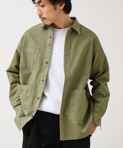 GLOSTER（グロスター）の「【ユーティリティシャツ】ダックポケットシャツ（シャツ/ブラウス・メンズ・ブラウン/オリーブ/チャコールグレー・M/S/L）」の21枚目の写真