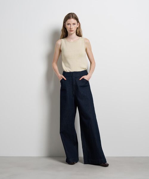 LANVIN en Bleu（ランバンオンブルー）の「デニムワイドパンツ（デニムパンツ・レディース・ブルー/ネイビー・34/36/38/40）」の12枚目の写真