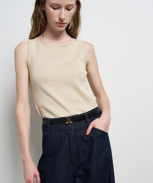 LANVIN en Bleu（ランバンオンブルー）の「デニムワイドパンツ（デニムパンツ・レディース・ブルー/ネイビー・34/36/38/40）」の18枚目の写真