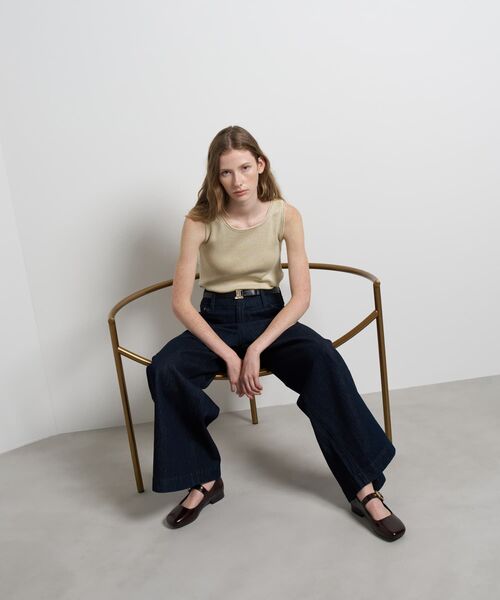 LANVIN en Bleu（ランバンオンブルー）の「デニムワイドパンツ（デニムパンツ・レディース・ブルー/ネイビー・34/36/38/40）」の21枚目の写真