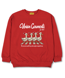 クリスマスダック オーバーサイズ スウェット クリスマスTシャツ [裏毛]レッド