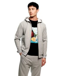 SOLEW（ソル）の「Two-Way Logo Hooded Zip-Up_Gray（パーカー）」