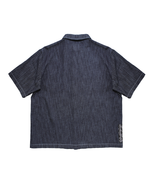 GOSTREET(ゴーストリート)の「リベットデニム半袖シャツ濃紺(シャツ/ブラウス・メンズ・その他・MEDIUM/LARGE)」の3枚目の写真