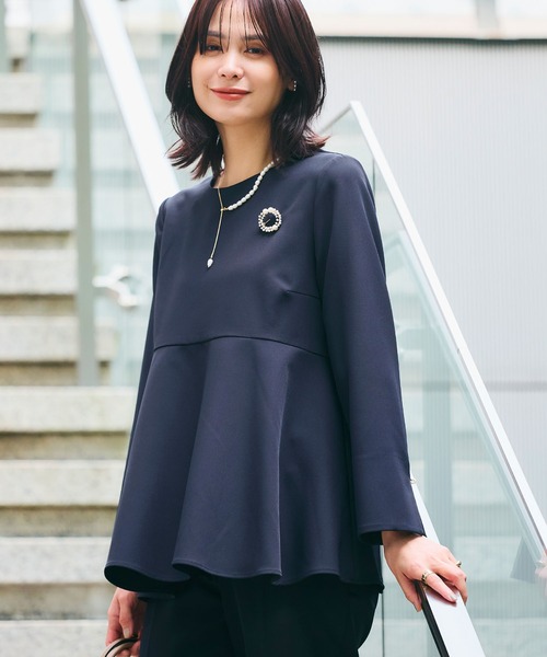 CROSS FUNCTION(クロスファンクション)の「《洗える・シワになりにくい》2点セット 正解 ペプラムブラウス&テーパードパンツ 5サイズ展開【CROSS FUNCTION/クロスファンクション】(スーツセット・レディース・ネイビー/ブラック/ライトベージュ・7号/9号/11号/13号/15号)」の22枚目の写真