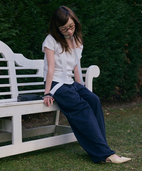 Unblend（アンブレンド）の「【Unblend】ラメ裏毛 ドローコード スウェットパンツ<セットアップ対応>（スウェットパンツ・レディース・ブラック/杢グレー/ブラウン/ネイビー・S/M）」の19枚目の写真