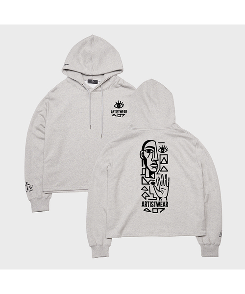 ARTISTWEAR（アーティストウェア）の「[ATW] ボードビジョン イージーフード（パーカー・レディース・グレー/ブラック・MEDIUM/LARGE/X-LARGE/XX-LARGE）」の2枚目の写真