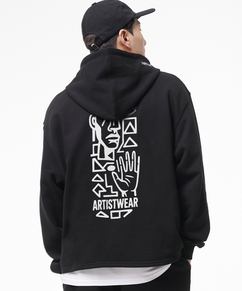 ARTISTWEAR（アーティストウェア）の「[ATW] ボードビジョン イージーフード（パーカー・レディース・グレー/ブラック・MEDIUM/LARGE/X-LARGE/XX-LARGE）」の6枚目の写真