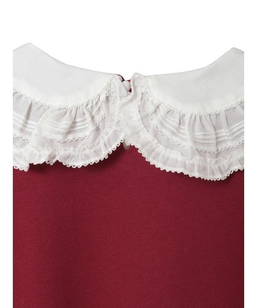 PINK HOUSE（ピンクハウス）の「ローン衿付きロゴトレーナー（スウェット・レディース・ネイビー/ラベンダー/ピンク/レッド/ブラック・フリー）」の10枚目の写真