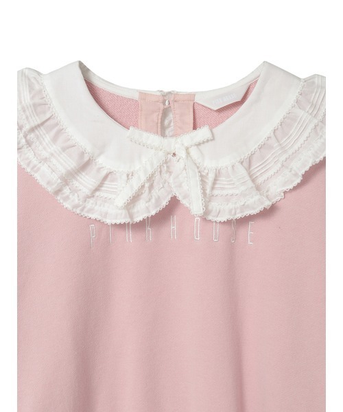 PINK HOUSE（ピンクハウス）の「ローン衿付きロゴトレーナー（スウェット・レディース・ネイビー/ラベンダー/ピンク/レッド/ブラック・フリー）」の14枚目の写真