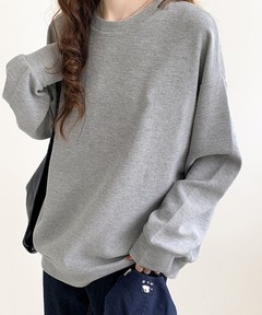 Drawer（ドゥロワー）＞ コットン吊り裏毛クルーネックプルオーバー（T