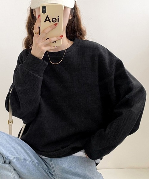 Flugge(フラッジー)の「サーマルロンT(Tシャツ/カットソー・レディース・ブラック/グレー・LARGE/MEDIUM)」の6枚目の写真