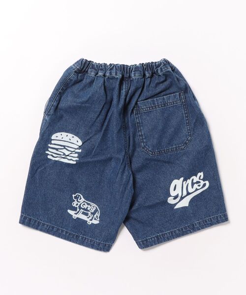 GROOVY COLORS(グルービーカラーズ)の「8oz Denim Graffiti Twisted Shorts(その他パンツ・キッズ・ネイビー・115/125)」の2枚目の写真