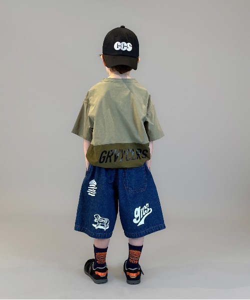 GROOVY COLORS(グルービーカラーズ)の「8oz Denim Graffiti Twisted Shorts(その他パンツ・キッズ・ネイビー・115/125)」の5枚目の写真