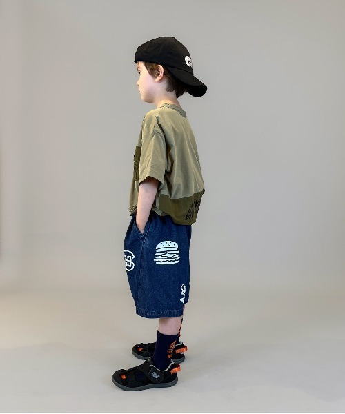 GROOVY COLORS(グルービーカラーズ)の「8oz Denim Graffiti Twisted Shorts(その他パンツ・キッズ・ネイビー・115/125)」の4枚目の写真