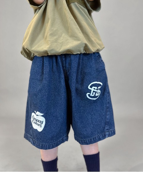 GROOVY COLORS(グルービーカラーズ)の「8oz Denim Graffiti Twisted Shorts(その他パンツ・キッズ・ネイビー・115/125)」の6枚目の写真
