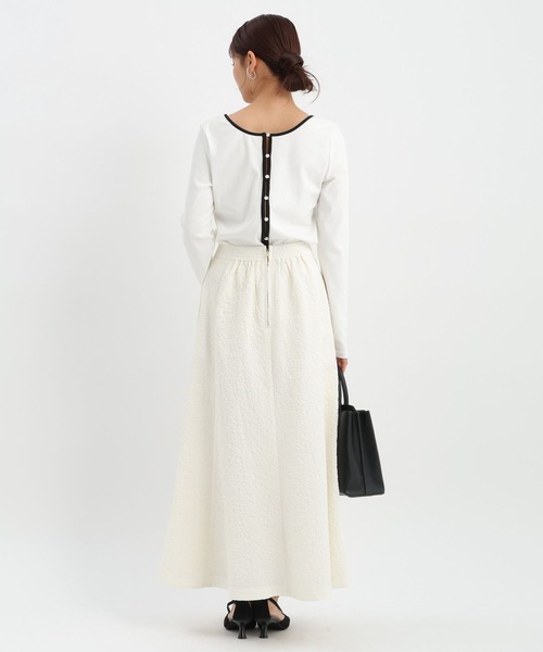 Andemiu（アンデミュウ）の「前後2WAYボタンリブカットソー641145（Tシャツ/カットソー・レディース・ホワイト×ブラック/ブラック×ホワイト/ブラック×ブラック・FREE）」の17枚目の写真