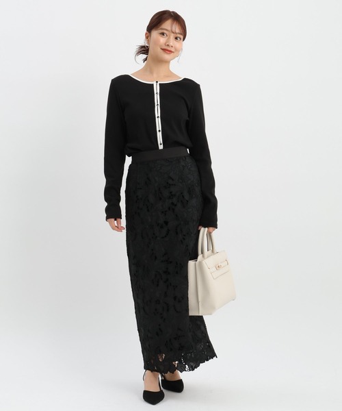 Andemiu（アンデミュウ）の「前後2WAYボタンリブカットソー641145（Tシャツ/カットソー・レディース・ホワイト×ブラック/ブラック×ホワイト/ブラック×ブラック・FREE）」の22枚目の写真