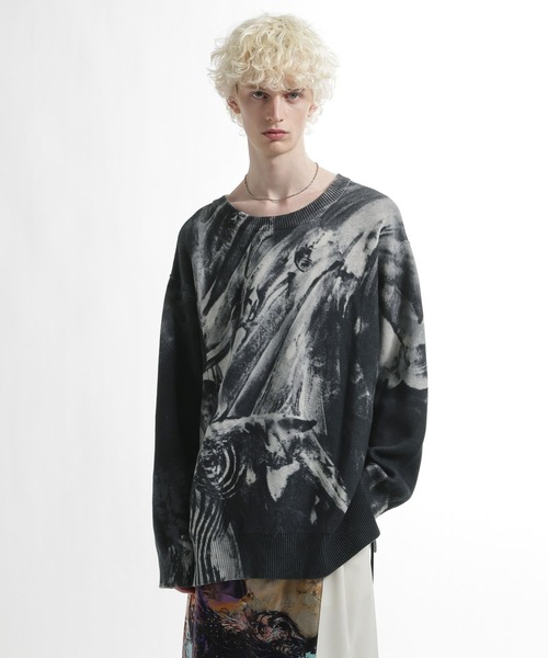 HARE(ハレ)の「オーバーニットプルオーバー by MAO KAWASAKI(HARE)(ニット/セーター・メンズ・ブラック系その他/ブルー系その他・FREE)」の10枚目の写真