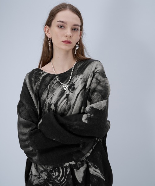 HARE(ハレ)の「オーバーニットプルオーバー by MAO KAWASAKI(HARE)(ニット/セーター・メンズ・ブラック系その他/ブルー系その他・FREE)」の14枚目の写真