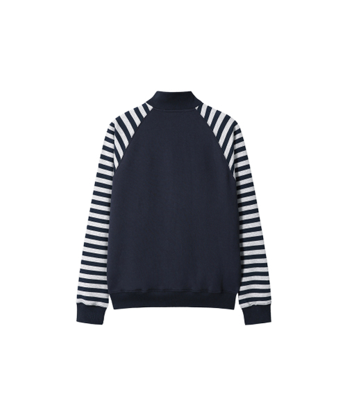 9999ARCHIVE（9999アーカイブ）の「[9999xMIKO] Stripe Applique Jersey（ナイロンジャケット・レディース・ネイビー・FREE/2）」の3枚目の写真