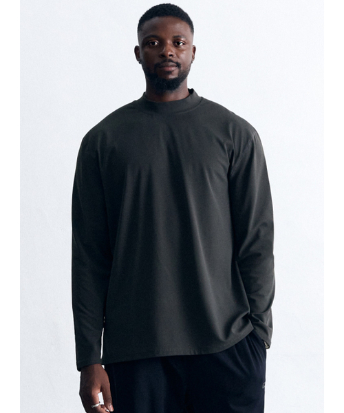 AIRIT(アイリット)の「ソフトワームモックネックLS AM1173 GY(Tシャツ/カットソー・メンズ・グレー・FREE)」の1枚目の写真