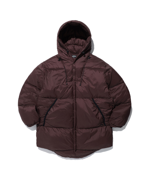 NICE GHOST CLUB(ナイスゴーストクラブ)の「HOODED MIDI PUFFER_BROWN(NG2EWUB902A)(ダウンジャケット/コート・レディース・ブラウン・M/L/S)」の1枚目の写真