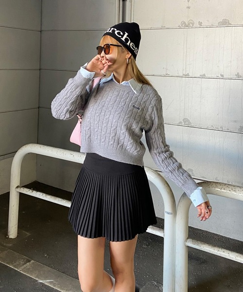 non-hedge(ノンヘッジ)の「プリーツミニスカート(スカート・レディース・ブラック/チャコールグレー・M/S)」の22枚目の写真