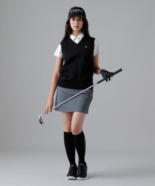 St ANDREWS(セントアンドリュース)の「14G天竺×ケーブル Vネックニットベスト (WOMENS)(ニット/セーター・レディース・グレー/ブラック/ホワイト・M/S/L)」の5枚目の写真