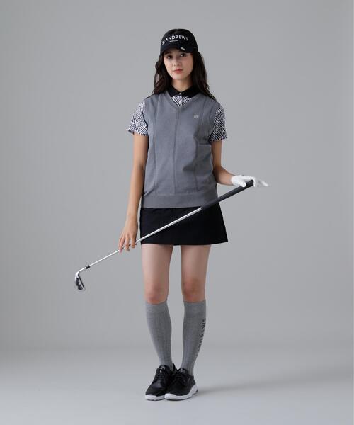 St ANDREWS(セントアンドリュース)の「14G天竺×ケーブル Vネックニットベスト (WOMENS)(ニット/セーター・レディース・グレー/ブラック/ホワイト・M/S/L)」の12枚目の写真