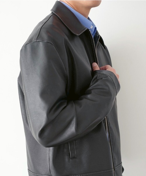 セール】【SYNQUE】PU leather jacket / ブラック [C]（ダウン