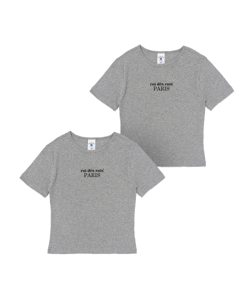 ROIDESROIS(ロワデロワ)の「オリジンパリ クロップ半袖Tシャツ(メランジ)(Tシャツ/カットソー・レディース・その他・FREE)」の1枚目の写真