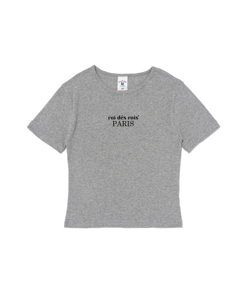 ROIDESROIS(ロワデロワ)の「オリジンパリ クロップ半袖Tシャツ(メランジ)(Tシャツ/カットソー・レディース・その他・FREE)」の2枚目の写真